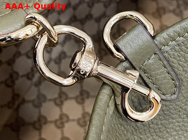 Gucci Totissima Large Reversible Tote Bag in Dark Green Leather 839112 Replica