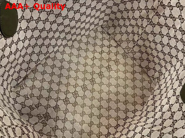 Gucci Totissima Large Reversible Tote Bag in Dark Green Leather 839112 Replica