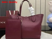 Gucci Totissima Large Reversible Tote Bag in Rosso Ancora Red Leather 839112 Replica