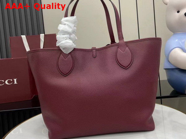 Gucci Totissima Large Reversible Tote Bag in Rosso Ancora Red Leather 839112 Replica