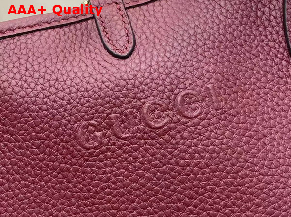 Gucci Totissima Large Reversible Tote Bag in Rosso Ancora Red Leather 839112 Replica