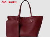 Gucci Totissima Medium Reversible Tote Bag in Rosso Ancora Red Leather 839112 Replica