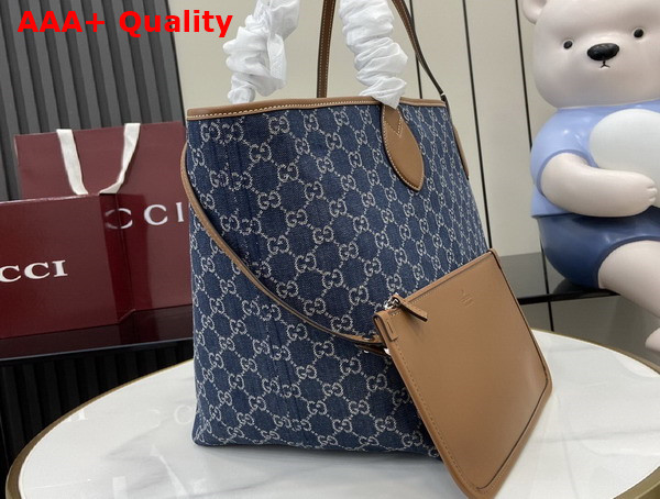 Gucci Totissima Medium Tote Bag in Blue GG Denim 820481 Replica