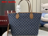 Gucci Totissima Medium Tote Bag in Blue GG Denim 820481 Replica