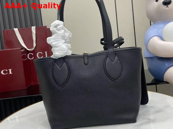Gucci Totissima Small Reversible Tote Bag in Black Grainy Leather 839124 Replica