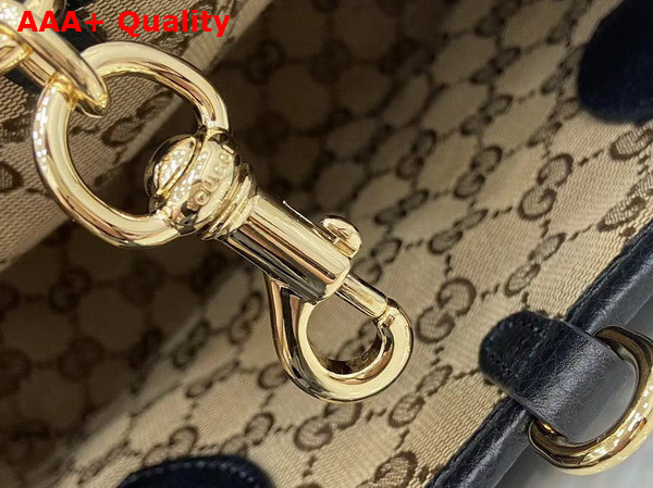 Gucci Totissima Small Reversible Tote Bag in Black Grainy Leather 839124 Replica