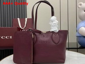 Gucci Totissima Small Reversible Tote Bag in Rosso Ancora Red Grainy Leather 839124 Replica