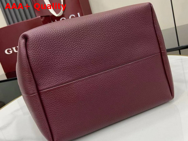 Gucci Totissima Small Reversible Tote Bag in Rosso Ancora Red Grainy Leather 839124 Replica