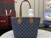 Gucci Totissima Small Tote Bag in Blue GG Denim 820496 Replica