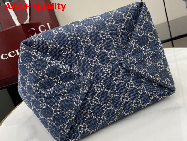 Gucci Totissima Small Tote Bag in Blue GG Denim 820496 Replica