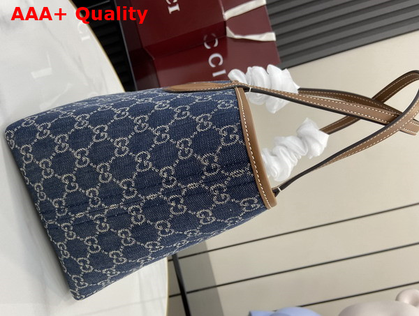 Gucci Totissima Small Tote Bag in Blue GG Denim 820496 Replica