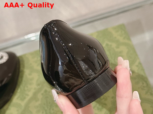 Gucci Womens Ballet Flat with Double G in Black Patent Leather Replica