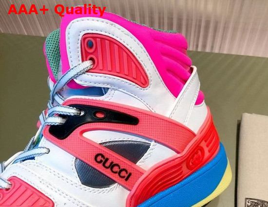 Gucci Womens Gucci Basket Sneaker White and Pink 661311 Replica