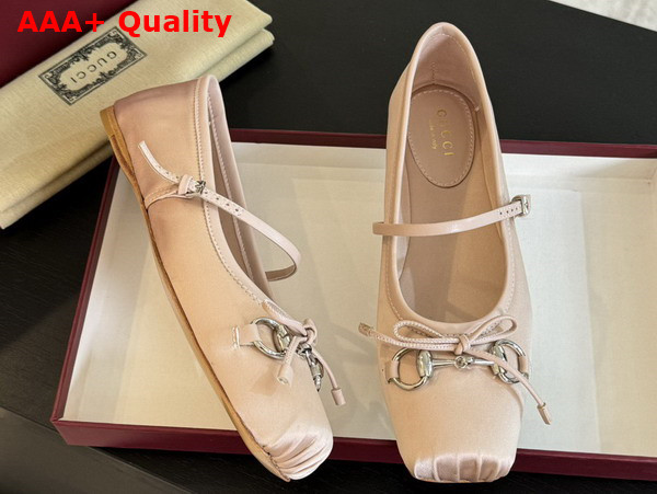 Gucci Womens Gucci Horsebit Ballet Flat in Dust Rose Stain 814321 Replica