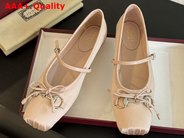 Gucci Womens Gucci Horsebit Ballet Flat in Dust Rose Stain 814321 Replica