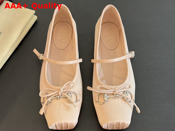 Gucci Womens Gucci Horsebit Ballet Flat in Dust Rose Stain 814321 Replica