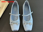 Gucci Womens Gucci Horsebit Ballet Flat in Light Blue Stain 814321 Replica
