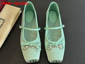 Gucci Womens Gucci Horsebit Ballet Flat in Turquoise Stain 814321 Replica