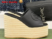 Gucci Womens Interlocking G Sandal in Black Leather 817212 Replica