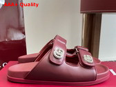 Gucci Womens Sandal with Crystals in Rosso Ancora Red Leather 816633 Replica