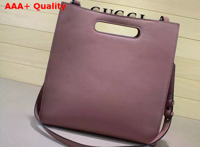 Gucci XL Leather Tote Hibiscus Pink Leather Replica