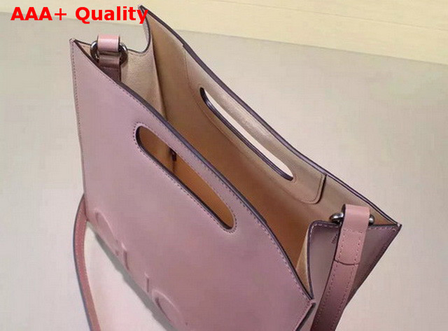 Gucci XL Leather Tote Hibiscus Pink Leather Replica