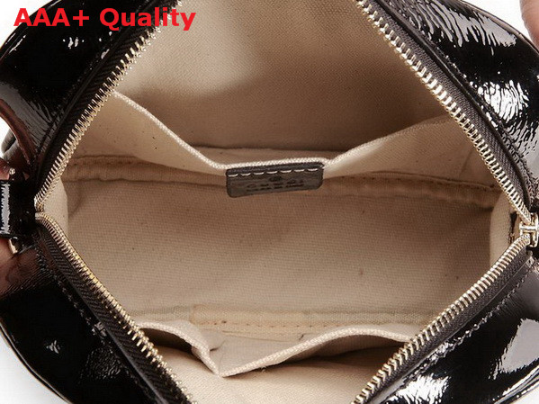 gucci soho soft patent leather disco bag in black 308364 Replica