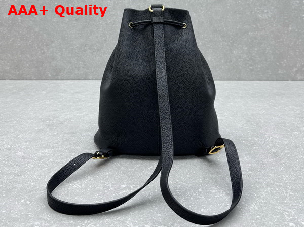 Loro Piana Extra Drawstring Backpack L27 in Black Calfskin Replica