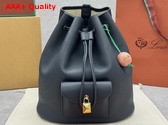 Loro Piana Extra Drawstring Backpack L27 in Blue Navy Calfskin Replica
