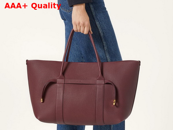 Loro Piana Large Ghiera Shopper Calfskin Azuki Beans Sun Gold Replica