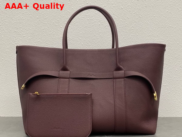 Loro Piana Large Ghiera Shopper Calfskin Azuki Beans Sun Gold Replica