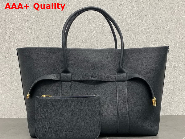 Loro Piana Large Ghiera Shopper Calfskin Blue Navy Sun Gold Replica