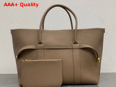 Loro Piana Large Ghiera Shopper Calfskin Fossil Sun Gold Replica