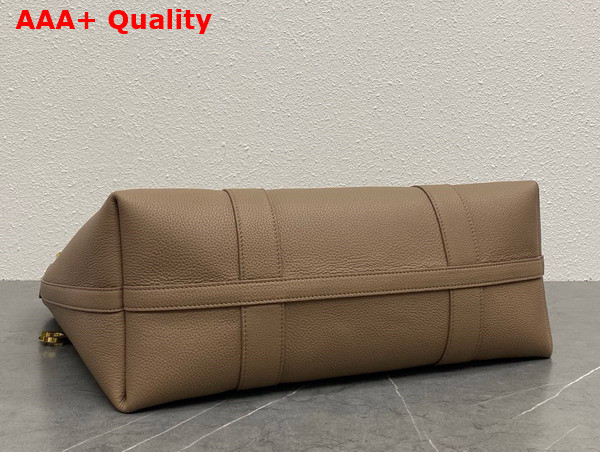 Loro Piana Large Ghiera Shopper Calfskin Fossil Sun Gold Replica