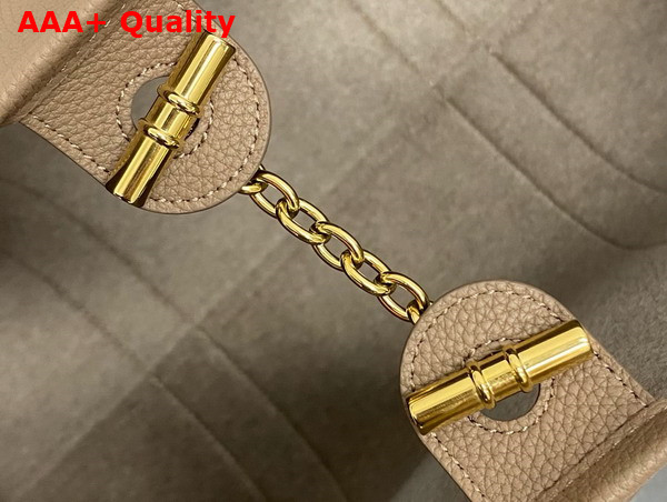 Loro Piana Large Ghiera Shopper Calfskin Fossil Sun Gold Replica