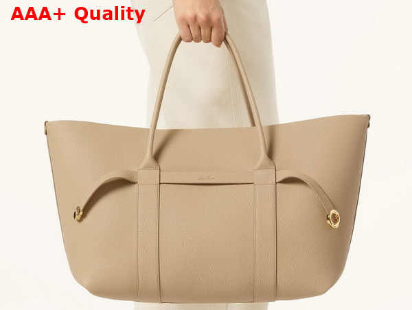 Loro Piana Large Ghiera Shopper Calfskin Light Travertine Sun Gold Replica