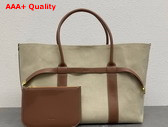Loro Piana Large Ghiera Shopper Linen Cotton Natural Caramel Sugar Sun Gold Replica