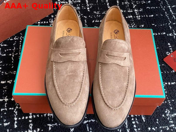Loro Piana Sergio Loafer in Dusk Suede Leather Replica
