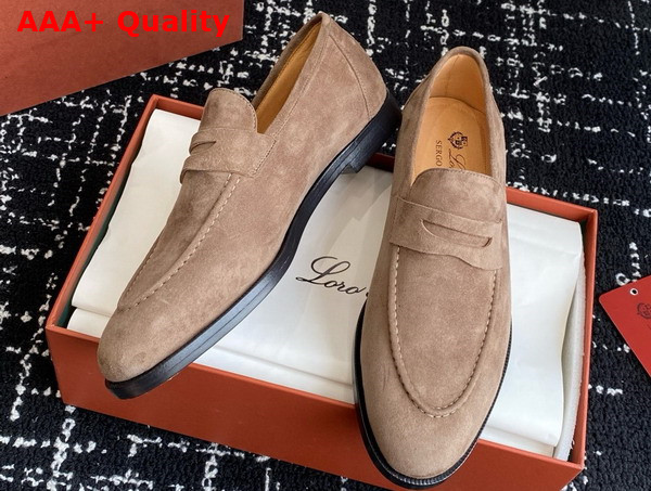 Loro Piana Sergio Loafer in Dusk Suede Leather Replica