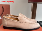 Loro Piana Sergio Loafer in Rose Canyon Suede Leather Replica