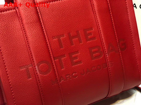 Marc Jacobs Leather Mini Tote Bag in True Red Replica