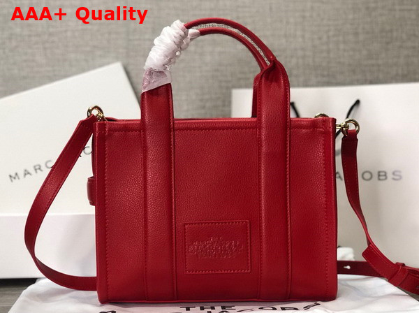 Marc Jacobs Leather Mini Tote Bag in True Red Replica