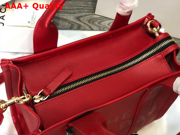 Marc Jacobs Leather Mini Tote Bag in True Red Replica