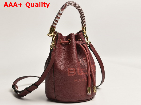 Marc Jacobs The Leather Bucket Bag in Chianti Full Grain Leather Replica