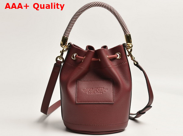 Marc Jacobs The Leather Bucket Bag in Chianti Full Grain Leather Replica