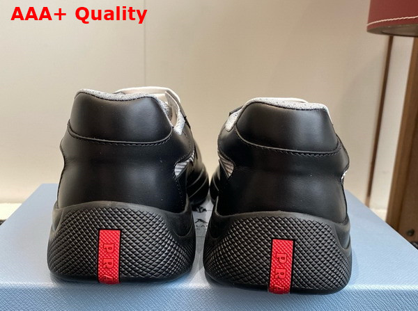 Prada Americas Cup Biker Fabric Sneakers in Black 3E6420 Replica