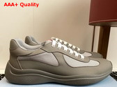 Prada Americas Cup Biker Fabric Sneakers in Grey 3E6420 Replica