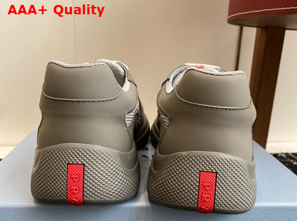 Prada Americas Cup Biker Fabric Sneakers in Grey 3E6420 Replica