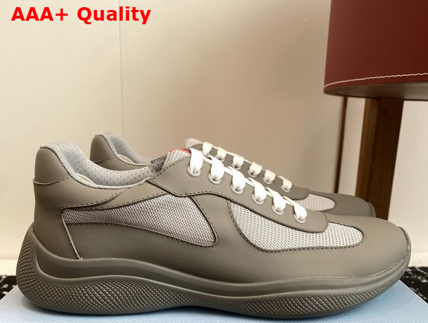 Prada Americas Cup Biker Fabric Sneakers in Grey 3E6420 Replica