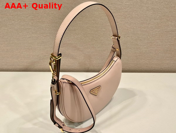 Prada Arque Small Leather Shoulder Bag in Alabaster Pink 1BC194 Replica